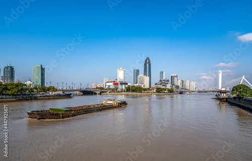 Urban landscape street view of Sanjiangkou  Ningbo