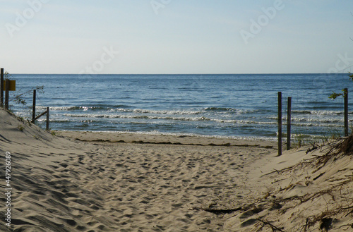 Beach and Baltic in Dziwn  w  Poland.