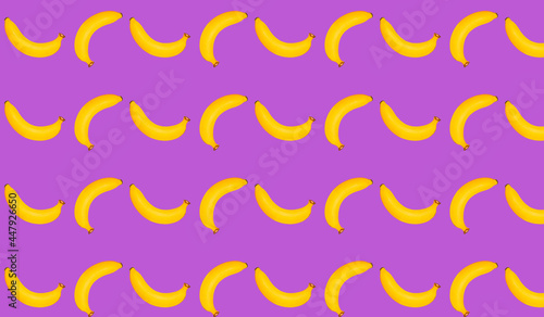 Beautiful banana patterns on a colorful background