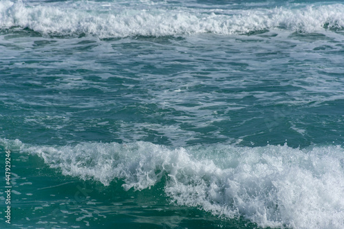 Mediterranean Waves, windy sea, relief concept. © Hamdi Bendali