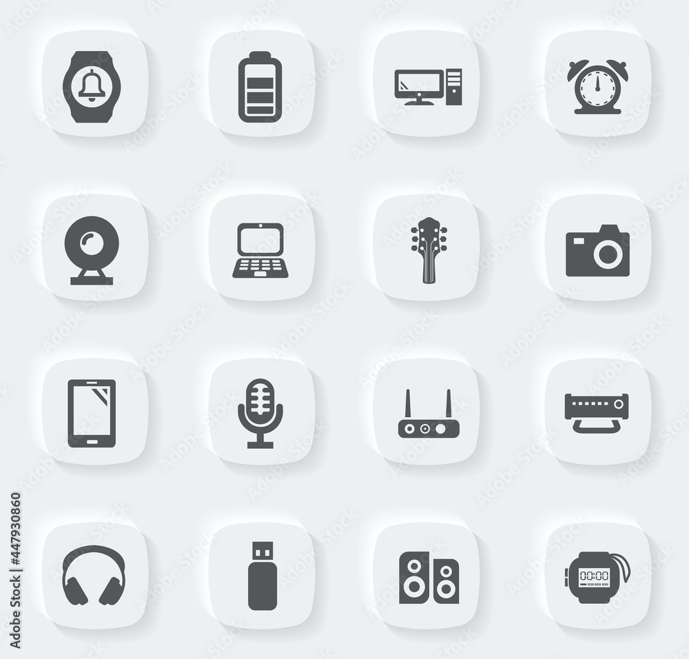 Home appliances icons set Home appliances icons set