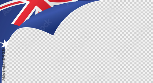 Curled corner Australia flag isolated  on png or transparent  background,Symbols of  Australia template for banner,card,advertising ,promote,ads, web design, magazine, news paper, vector