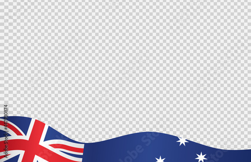 Waving flag of Australia isolated  on png or transparent  background,Symbol of Australia,template for banner,card,advertising ,promote, TV commercial, ads, web, vector illustration