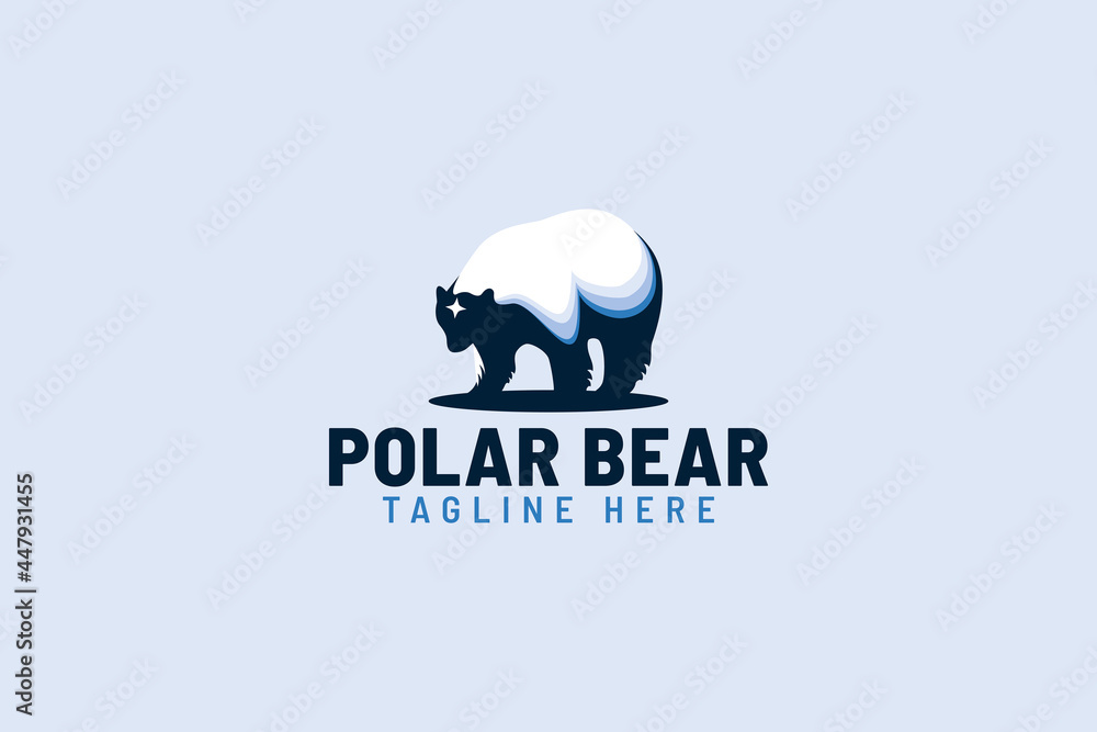 polar bear logo vector graphic for any business.