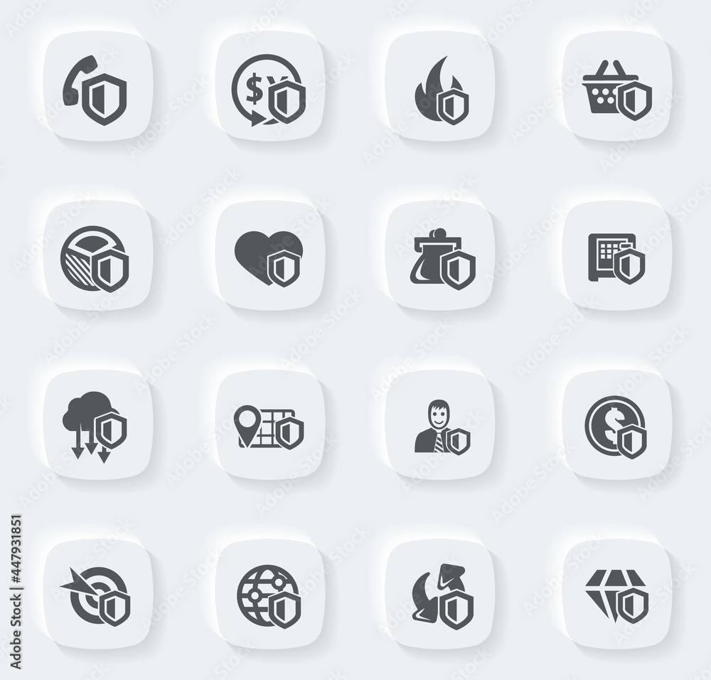 Insurance icons set Insurance icons set