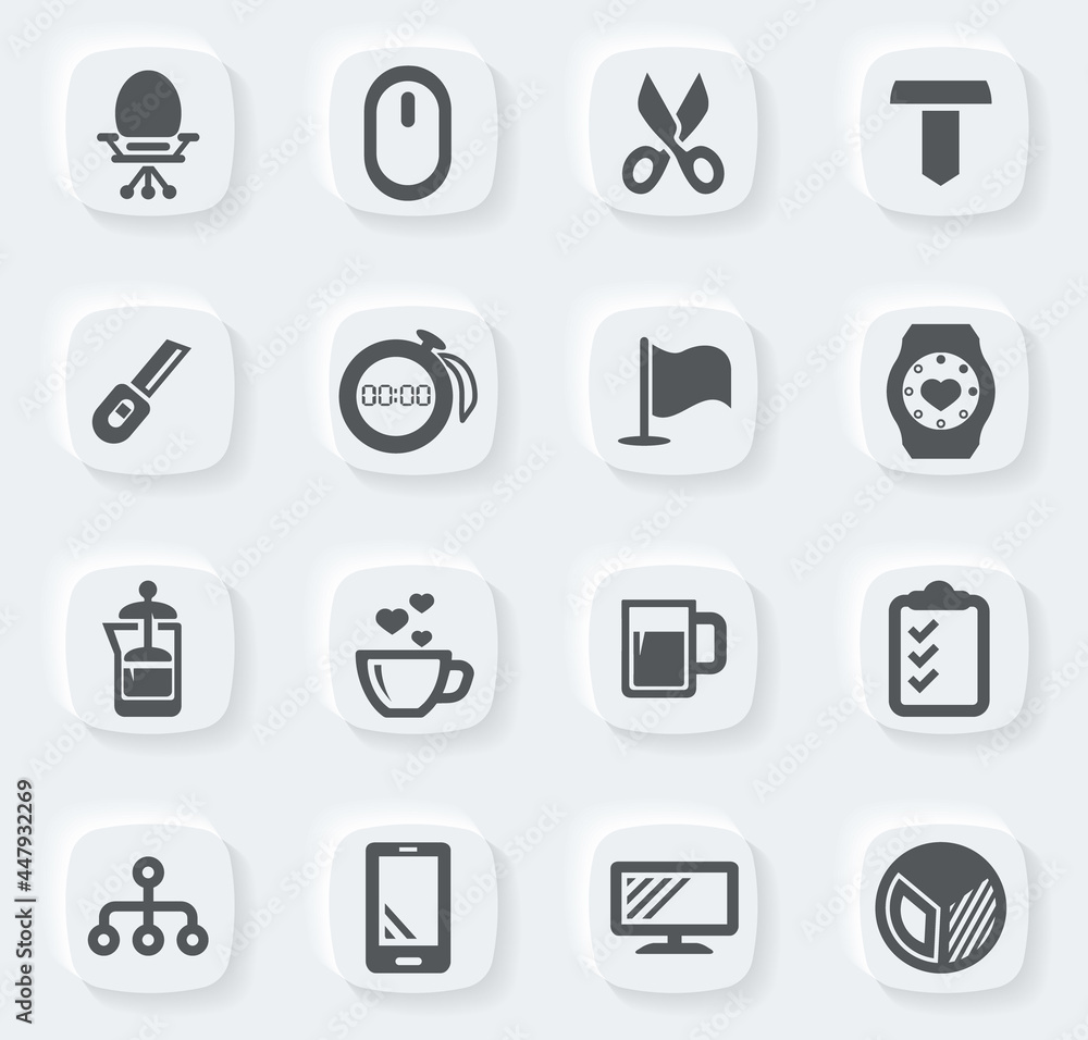 Office icons set Office icons set