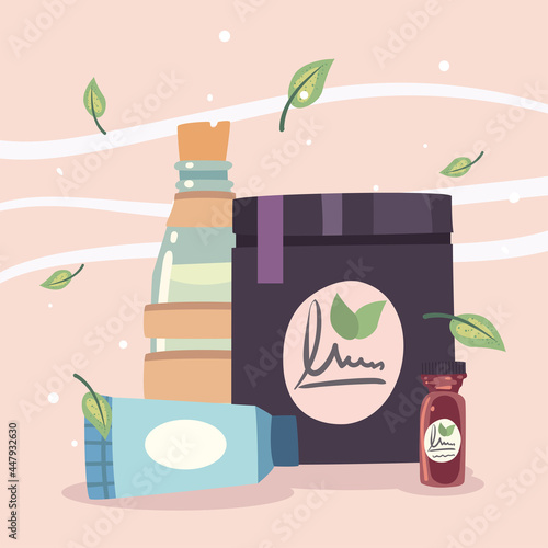 Spa center cream bottles set