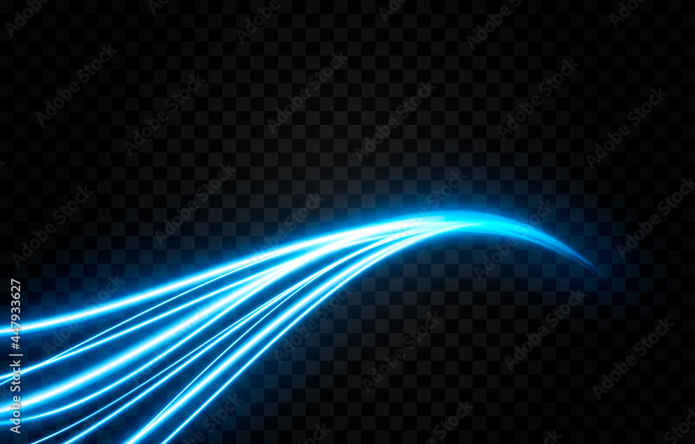 Vetor De Vector Glowing Light Lines. Neon Light, Electric Light, Light  Effect Png. Blue Line Png, Magical Glow, Shine. Do Stock | Adobe Stock