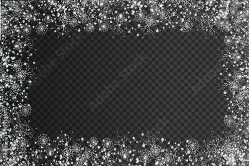 New snow transparent.Decorative winter background.Merry Christmas swirling snow effect.