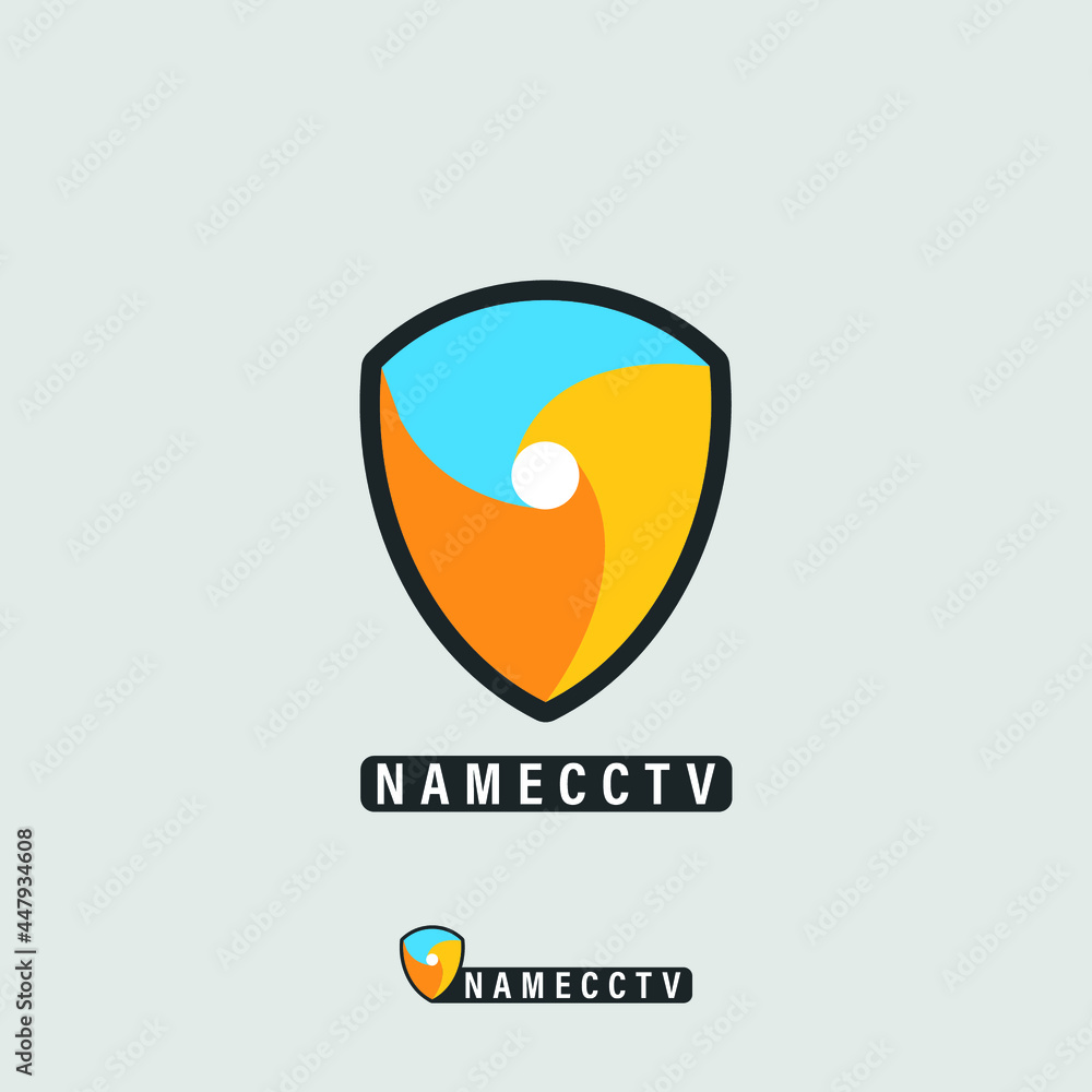 CCTV - shield aperture camera - Logo CCTV - shield aperture camera - Logo