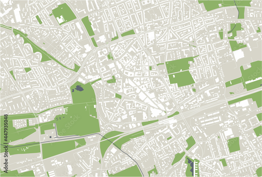 map of the city of Gelsenkirchen, Germany