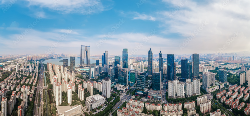 Aerial photography of Suzhou Financial Center