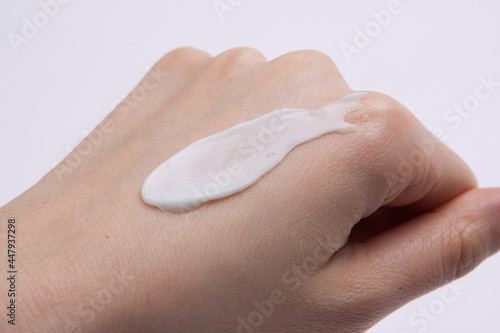 Various hand shapes and cosmetics formulations