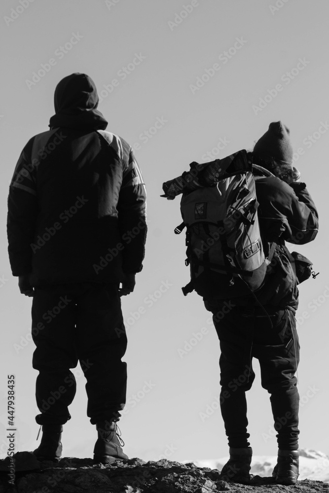 Fototapeta premium Standing in the sky 