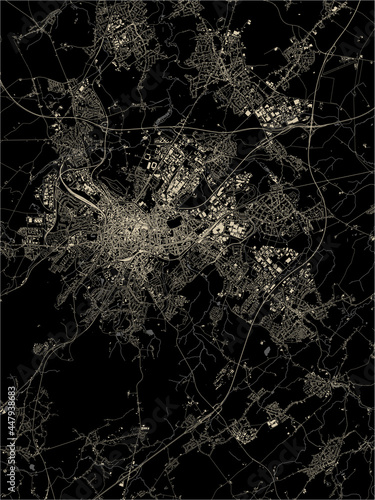 map of the city of Aachen, Germany