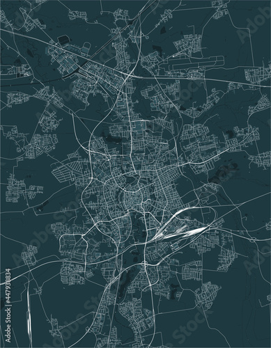 map of the city of of Braunschweig  Germany