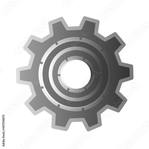 Iron gear concept vector.