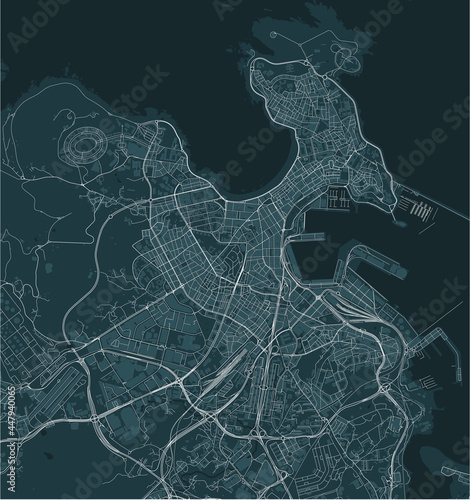 map of the city of A Coruna, Spain