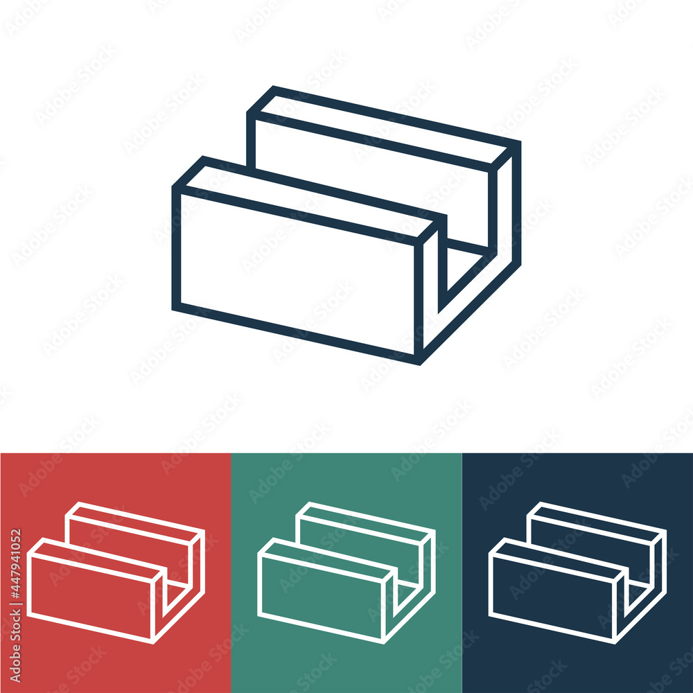 Linear vector icon with guide profile Linear vector icon with guide profile