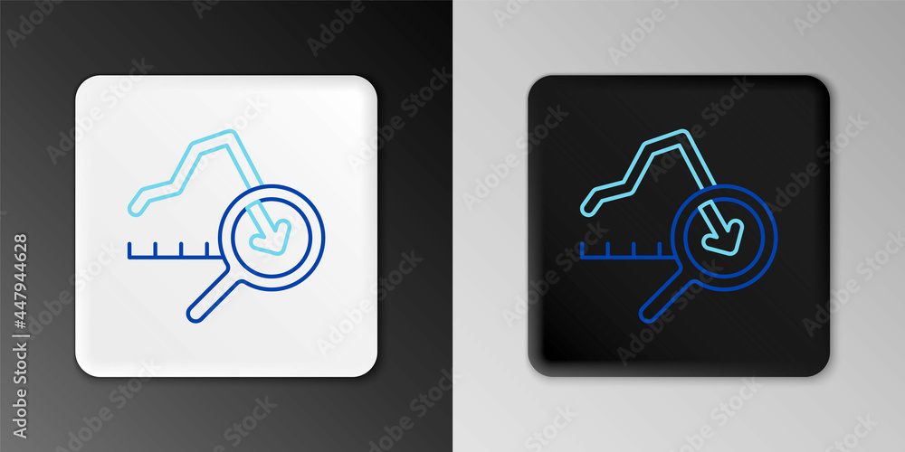 Line Global economic crisis icon isolated on grey background. World finance crisis. Colorful outline concept. Vector
