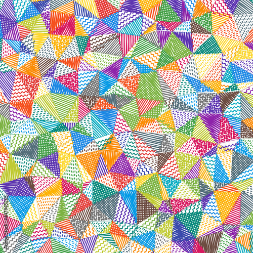 Low poly sketch background. Attractive square pattern. Artistic abstract background. Vector illustration.