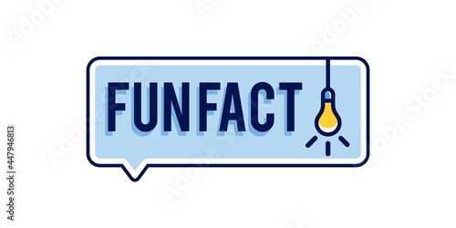 fun fact with lamp icon blank template fyi vector, did you know vector template post with idea bulb light icon for social media background