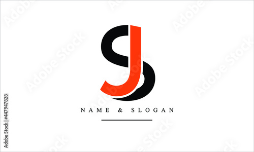 SJ, JS, S, J abstract letters logo monogram