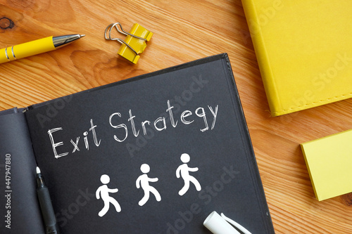 Exit Strategy is shown on the business photo using the text