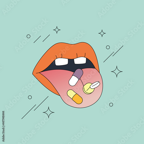 Open Lips With Pills