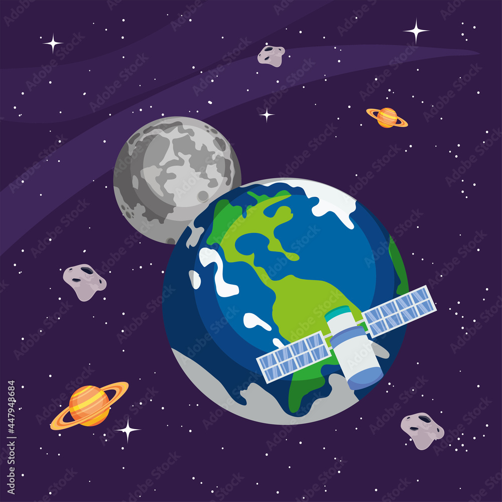 earth moon satellite and planets earth moon satellite and planets