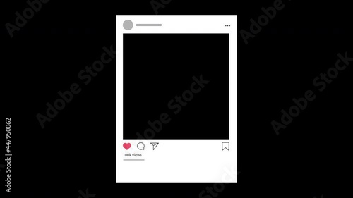 Social media profile frame in motion graphics animation photo