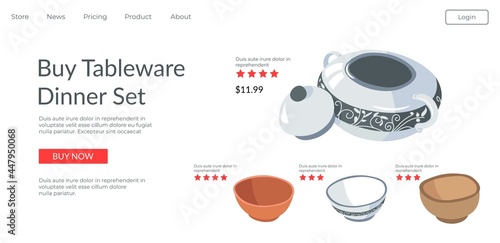 Buy tableware dinner set, website with plates