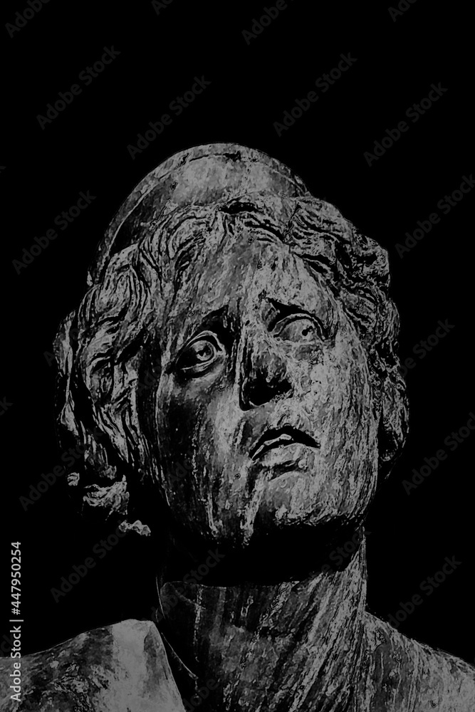 Creepy Head Sculpture Background Creepy Head Sculpture Background
