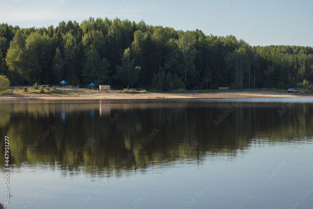 Fototapeta premium silence on a beautiful lake