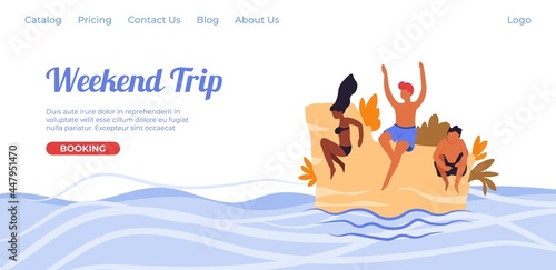 Weekend trip, travel agency proposing tour online