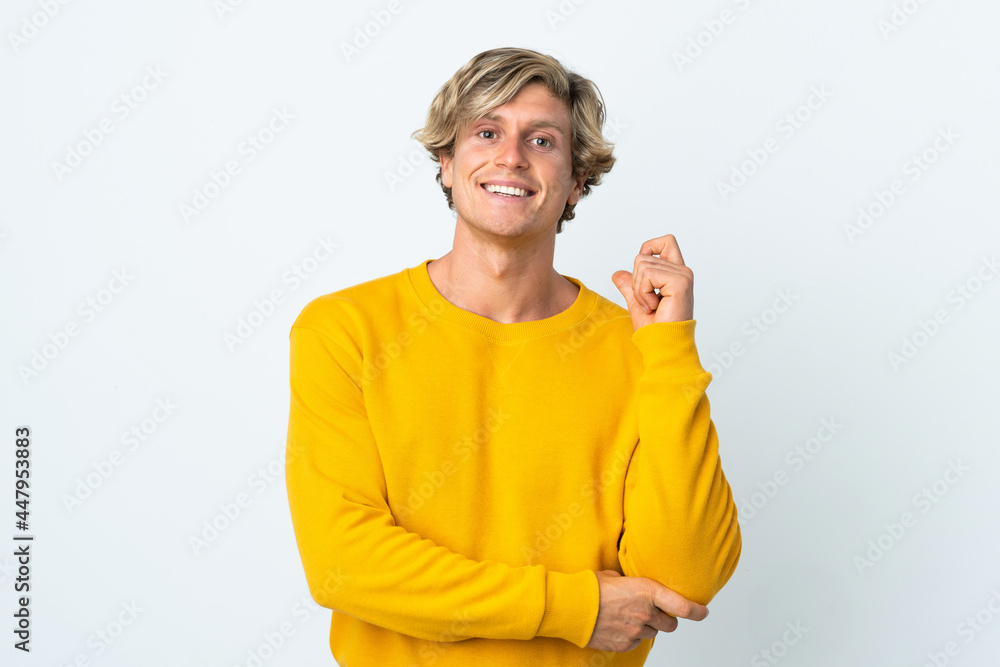 English man over isolated white background laughing English man over isolated white background laughing
