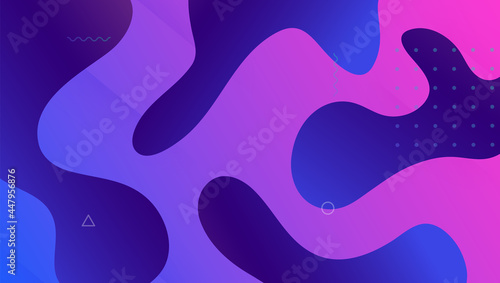 Dynamic Shape. Purple Rainbow Layout. Minimal Pattern. Colorful Page. Art Liquid Background. Neon Landing Page. Gradient Design. 3d Technology Geometry. Violet Dynamic Shape