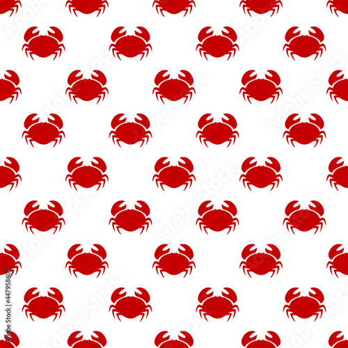 seamless pattern crab for background, gift wrapping, greeting cards, fabric motifs or sea food restaurant decorations