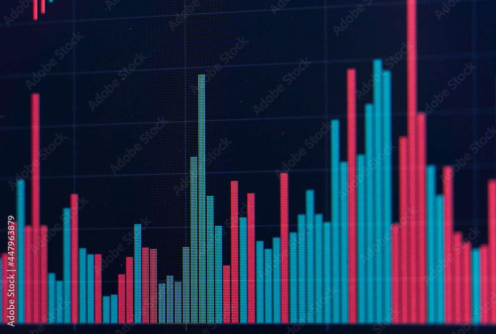 Financial stock market graph. Stock Exchange. Selective focus. Financial stock market graph. Stock Exchange. Selective focus.