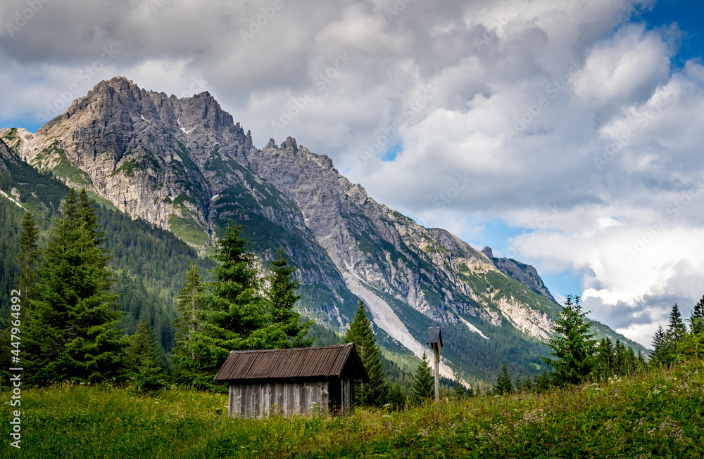 mountain hut in the mountains