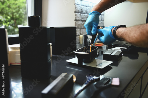 Принти на полотні Professional hair dyeing concepts in beauty salon