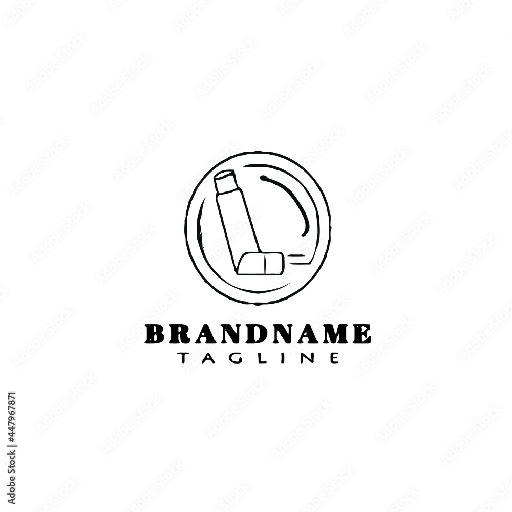 Fototapeta premium asthma logo icon design cute vector illustration