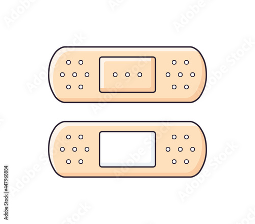 Medical plaster adhesive bandage isolated