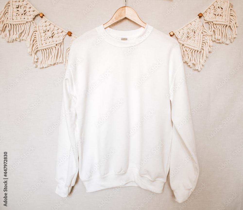 White sales sweatshirt mockup