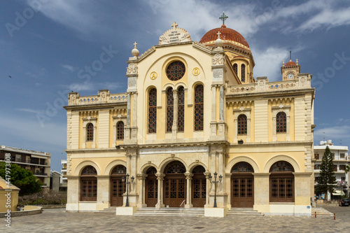 External view of Saint Minas Cathedral Heraklion Crete Greece © elpiase