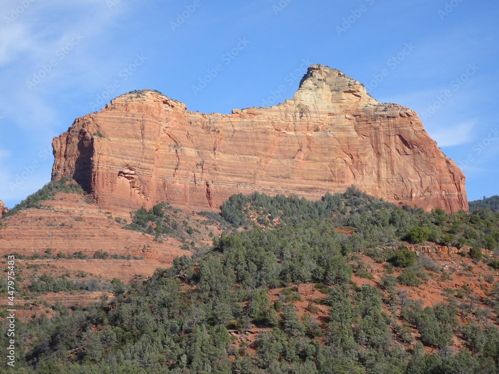 Fototapeta premium Arizona mountain desert with clear blue sky