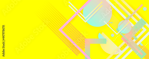Pastel colorful geometric elements abstract background papercut style. Punchy art pastels vector abstract pink background texture design