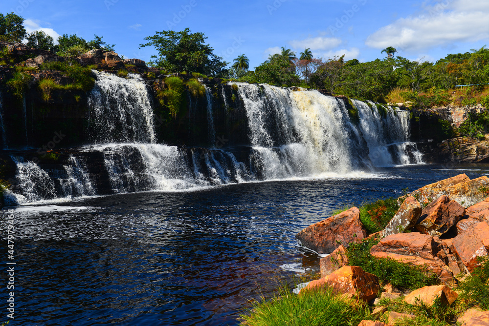 The Cachoeira Grande waterfall, just outside the Serra do Cipó National Park, Minas Gerais state, Brazil
