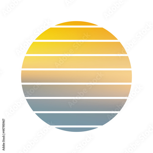 Design of Sunset striped wallpaper.