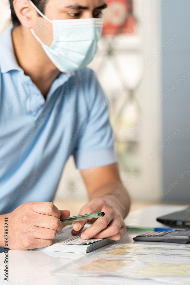 Laundry personnel taking customer orders Laundry personnel taking customer orders